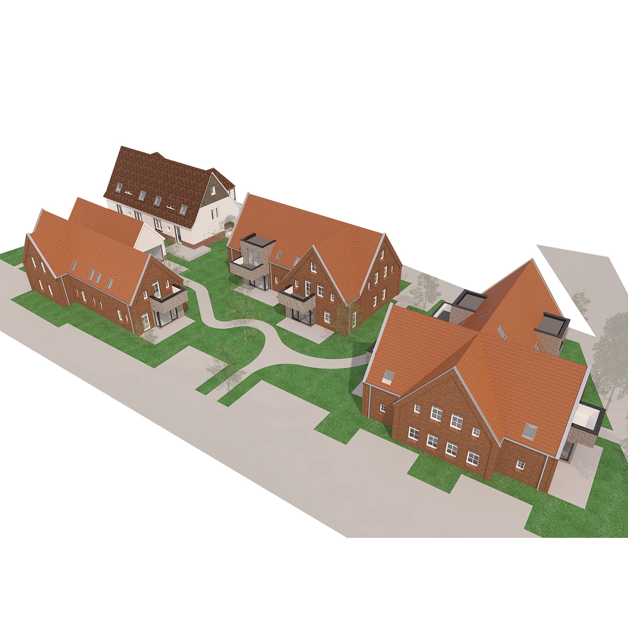 Luftperspektive Wohnquartier an der Dinkel